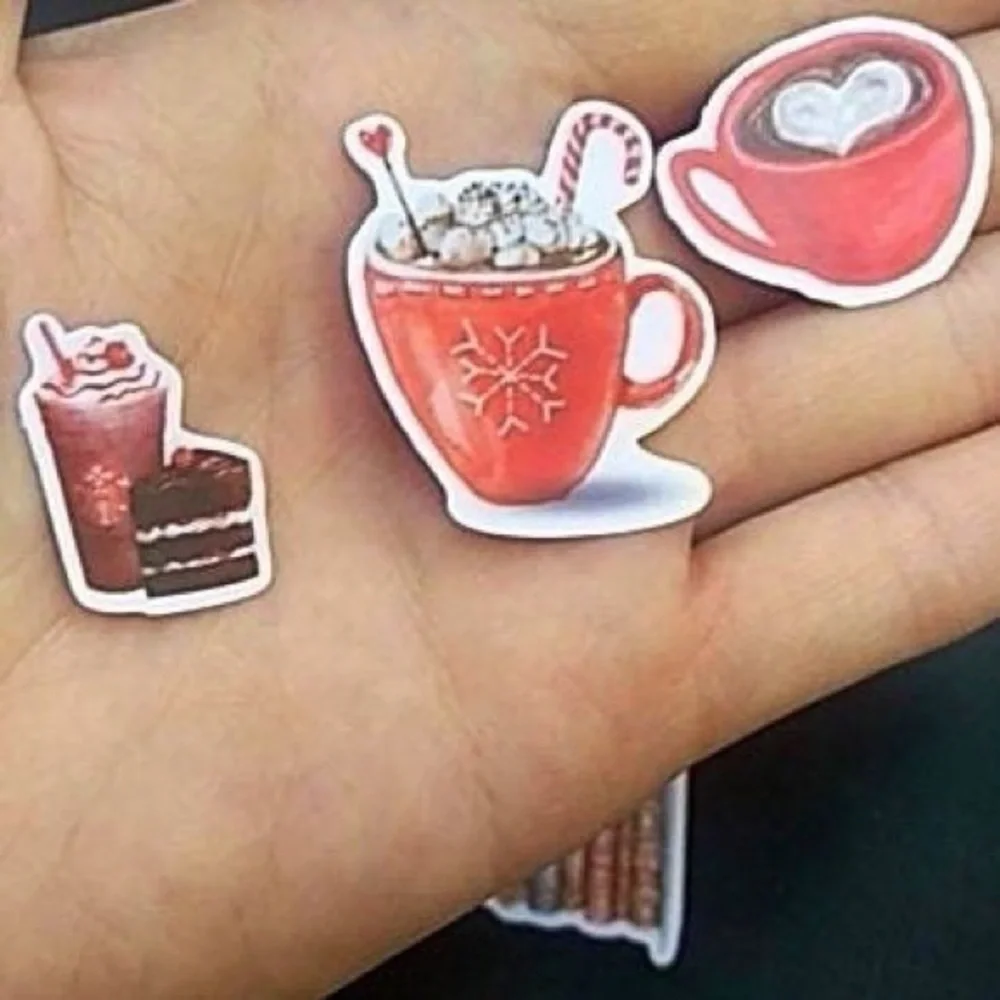 Coffee and Tea Cafe, Beautiful Tea Cups, 19 Deco Stickers - Picture 10 of 11